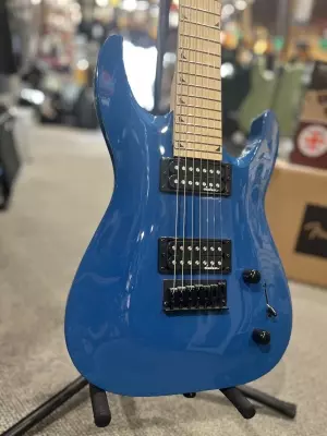 Jackson Guitars - FSR Dinky Arch Top JS22-7 DKAM HT, Maple Fingerboard - Bright Blue 2
